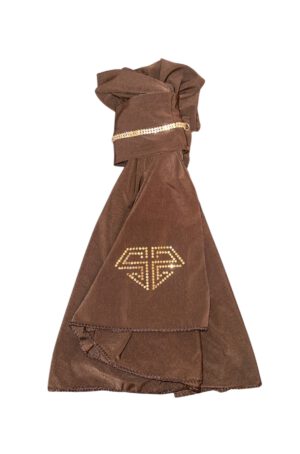 The Instant Hijab Deluxe "Chocolate Brown/Gold"