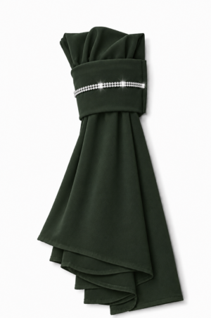 The Instant Hijab Deluxe "Deep Moss/Silver"