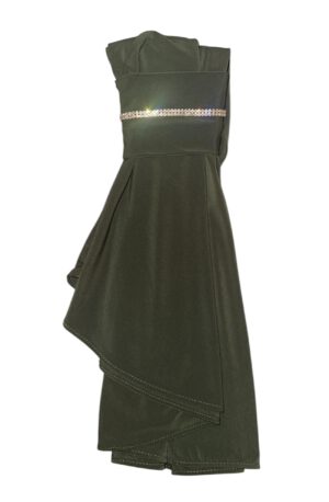 The Instant Hijab Deluxe "Deep Moss/Silver"