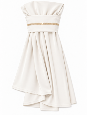 The Instant Hijab Deluxe "Off White/Gold"