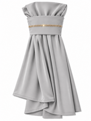 The Instant Hijab Deluxe "Light Grey/Gold"