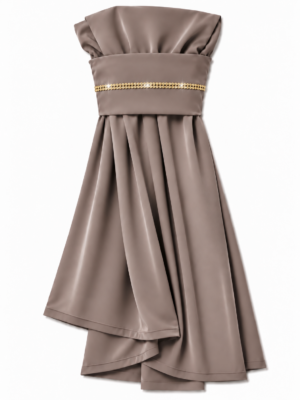 The Instant Hijab Deluxe "Taupe/Gold"